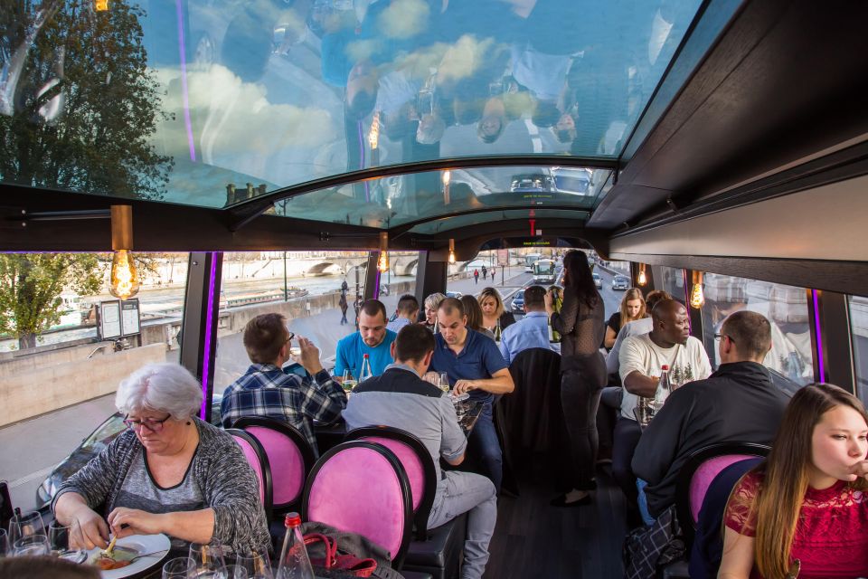 Bus Toqué Champs Elysées Tour w/ 3-Course Dinner & Champagne - How the Audio-Video Guide Makes the Route Worth It