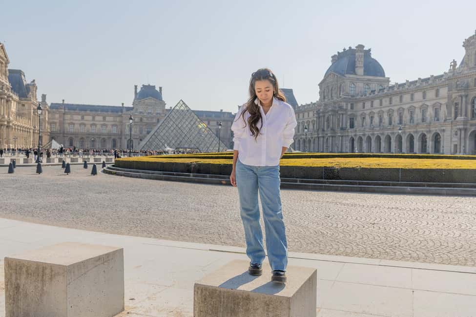 Louvre area photo shoot by Paris photographer - Language Support and Comfort: Working With Syed Munawir