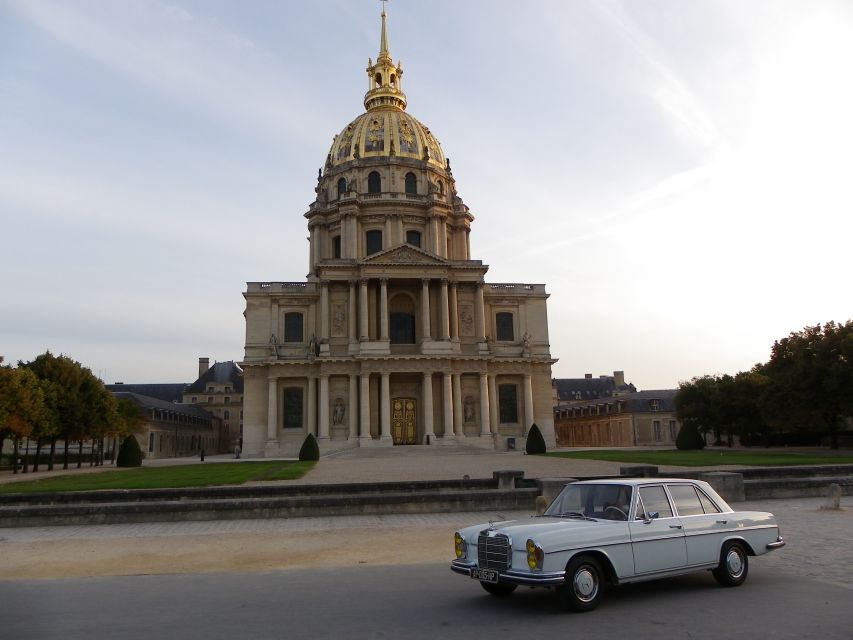 Paris: 2.5-Hour Guided Vintage Car Tour and Wine Tasting - Invalides and the Assembly-National Area: Big Monuments, Short Stops