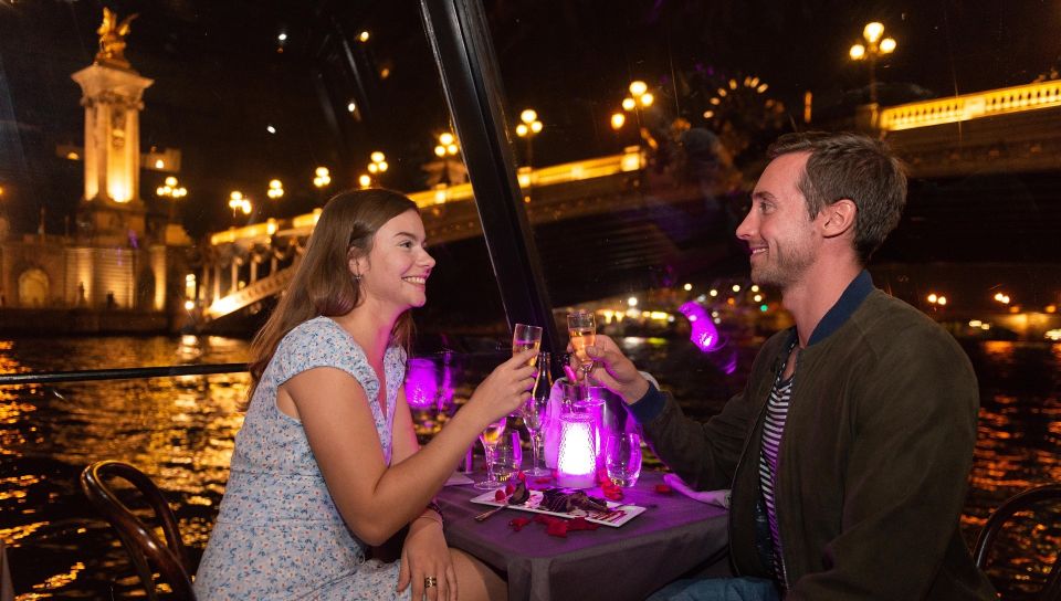Paris: Bastille Day Dinner Cruise on the Seine River - The Two-Hour Route: Eiffel Tower, Bridges, Pont Neuf, and More