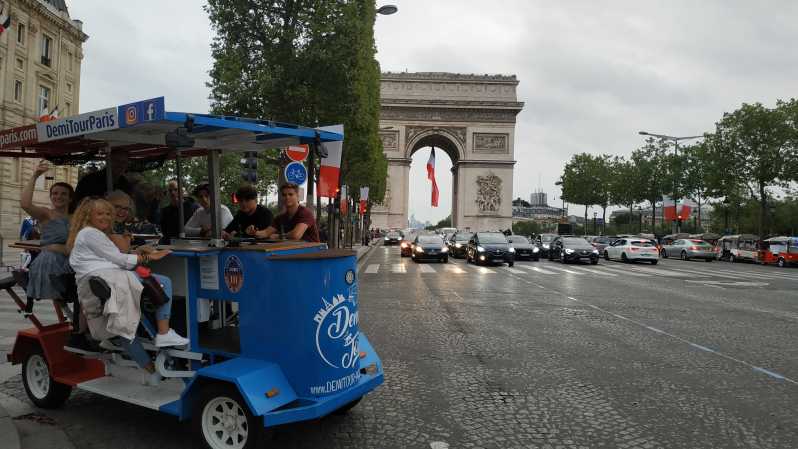 Paris: Beer Bike Bar With Drinks Included - A rolling bar built for big Paris views