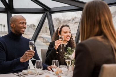 Paris : Christmas Special Lunch Cruise on the Seine River - Aperitif to seating: the Maître d’Hôtel sets the tone