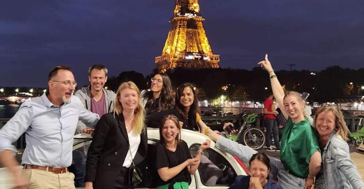 Paris: City Sightseeing Tour at Night in Vintage Car - Key highlights you’ll actually feel during the ride