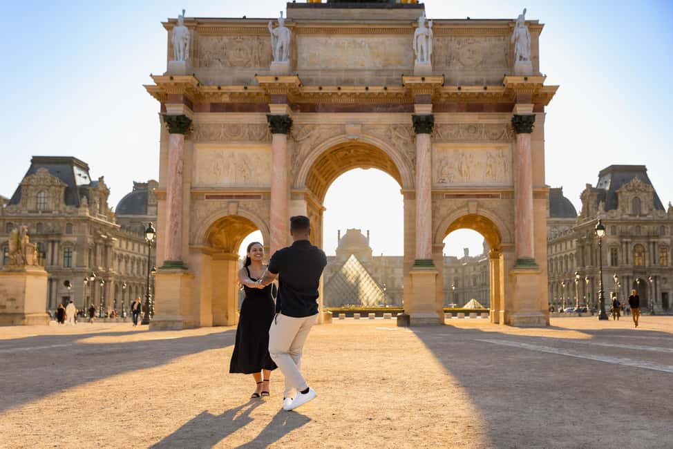 Paris: Louvre photoshoot or Seine bridges Eiffel Tower walk - Louvre Spots Without Losing the Day
