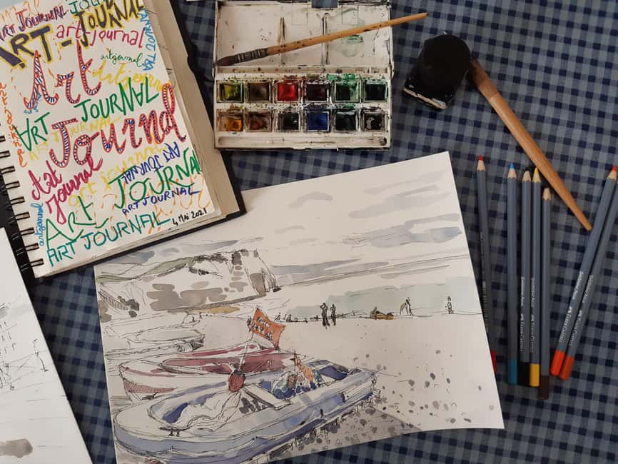 Paris: Plein Air Sketching Course, Drawing & Watercolor - How the 3-hour session really runs (9:30AM cafe start to neighborhood sketching)