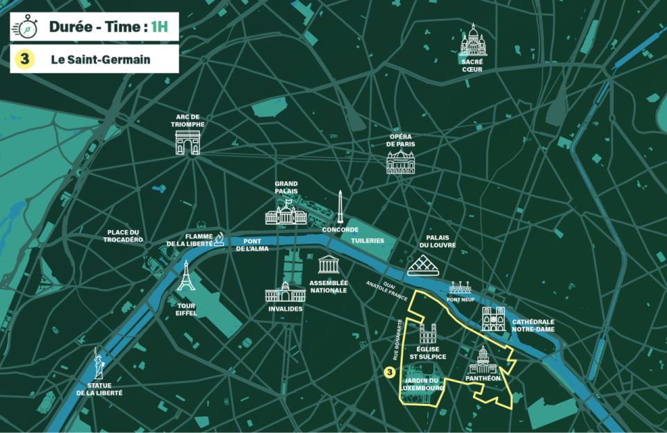 Paris : Private guided tour Rickshaw bike - Saint-Germain - What the driver and audio guide add (and what you can ask for)
