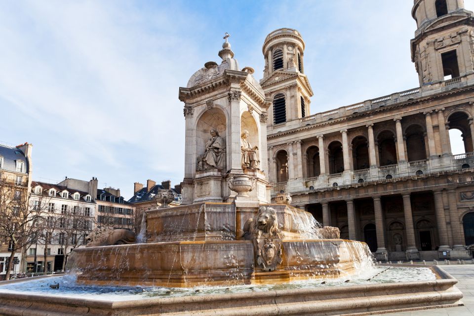 Paris: Saint-Germain-Des-Près Guided Walking Tour - Saint-Sulpice: the Da Vinci Code church photo moment with real context