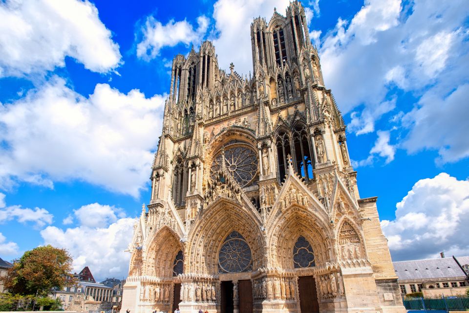 Paris: Two Reims Champagne Vineyards with Tastings and Lunch - Reims in Two Quick Blocks: Porte de Mars and Cathedral Exterior Time
