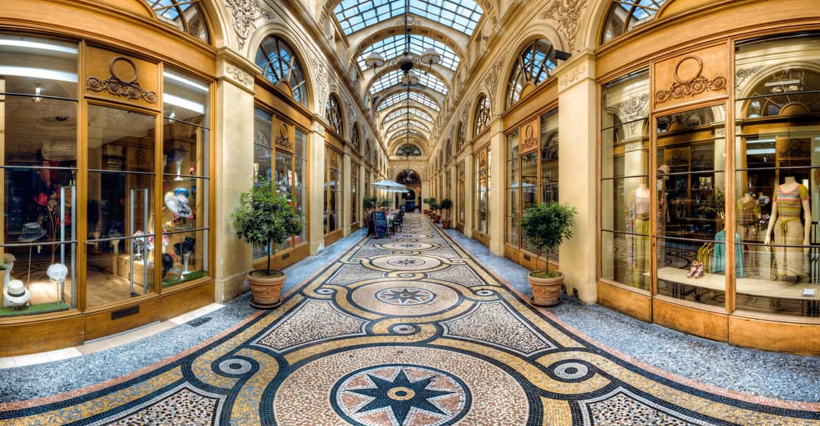 The covered passages of Paris - Meeting at Place Colette near the glass-bead art