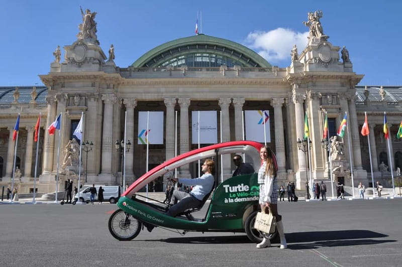 The Tout Paris Private Rickshaw bike Tour with Audio Guide - From Arc de Triomphe to Palais Garnier and the Louvre finish